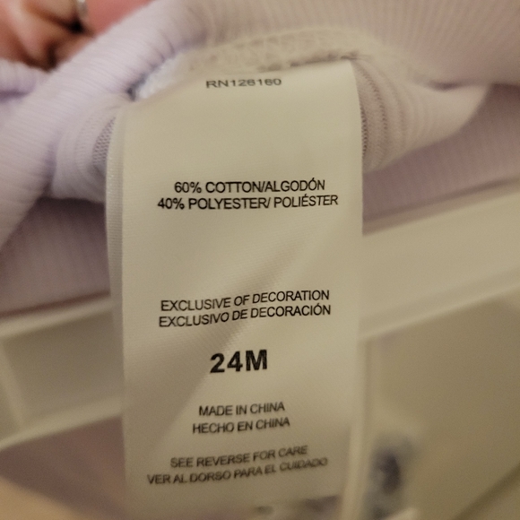 Floral Top and Bottom 2 piece set Lavendar & Purple Floral size 24 Month… - Picture 10 of 13